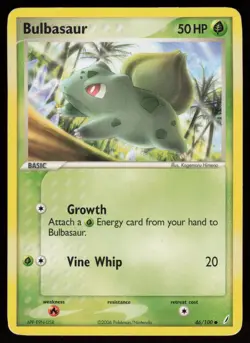 BULBASAUR 46/100 COMMON CRYSTAL GUARDIANS POKEMON HP - Image 1