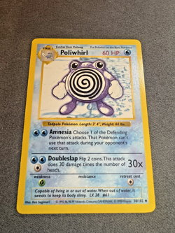 Poliwhirl 38/102 Base Set Shadowless WOTC Vintage Pokemon - Image 3