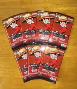 Lot Of 7 One Piece OP13 Carrying On His Will Booster Pack ENGLISH New Loose Pack - Image 1
