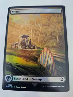 MTG - FOIL Swamp - Jurassic Park - Double Sided - Image 2