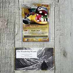 Pokemon TCG 2009 Rising Rivals Lv X Hippowdon 107/111 HP Ultra Rare Crease - Image 1