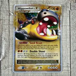 Pokemon TCG 2009 Rising Rivals Lv X Hippowdon 107/111 HP Ultra Rare Crease - Image 2