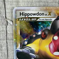 Pokemon TCG 2009 Rising Rivals Lv X Hippowdon 107/111 HP Ultra Rare Crease - Image 3