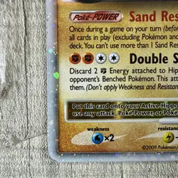 Pokemon TCG 2009 Rising Rivals Lv X Hippowdon 107/111 HP Ultra Rare Crease - Image 5