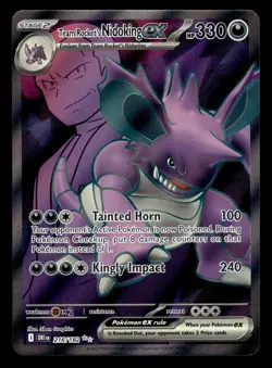 Team Rocket's Nidoking ex 216/182 Ultra Rare Destined Rivals Pokemon Card - Image 1