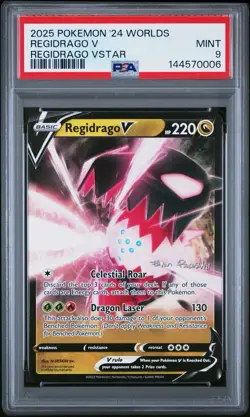 PSA 9 Regidrago V 2024 Pokemon Worlds Regidrago VStar - Image 1