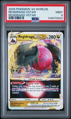 PSA 9 Regidrago VStar 2024 Pokemon Worlds Regidrago VStar - Image 1
