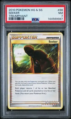PSA 7 Seeker 2010 Pokemon HG&SS Triumphant #88 - Image 1