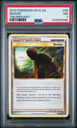 PSA 7 Seeker 2010 Pokemon HG & SS Triumphant #88 B - Image 1