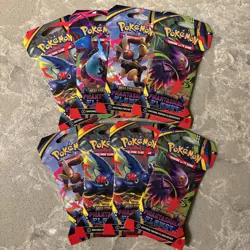 Set Of 8 Pokemon Mega Evolution Phantasmal Flames Sleeved Booster Packs - Image 1