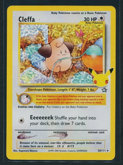 Cleffa 20/111 Holo Rare Pokemon 2022 Celebrations: Classic Collection NM - Image 1