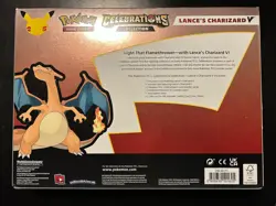 Pokemon TCG: Celebrations Collection Box [Lance's Charizard V Oversize] (2021) 820650809392 - Image 2