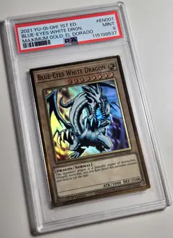 2021 YU-GI-OH! MAXIMUM GOLD EL DORADO Blue Eyes White Dragon MGED-EN001 PSA 9 - Image 2