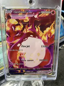 Charizard Vmax Fan Art Gold Metal Pokemon Card - *NM* - Image 1