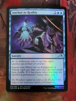 MTG Card: Anchor to Reality (Kamigawa: Neon Dynasty) FOIL - Image 1