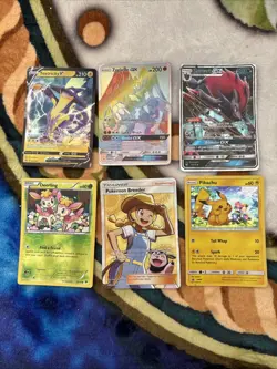Pokemon Card Bundle – GX, V & Full Art Cards – Pikachu, Zoroark, Zygarde - Image 2