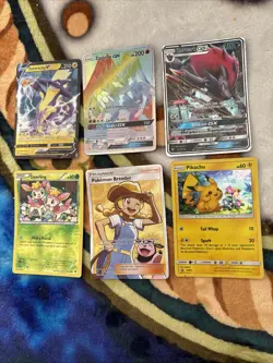 Pokemon Card Bundle – GX, V & Full Art Cards – Pikachu, Zoroark, Zygarde - Image 4