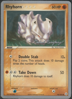 Pokemon Rhyhorn 70/101 2005 World Championships Deck MP Condition - Image 1