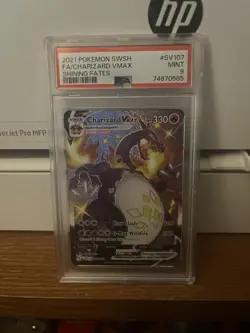 Pokemon Charizard VMAX SV107/SV122 Shining Fates: Shiny Vault Holo PSA 9 - Image 1
