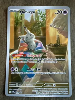 Pokemon TCG Mimikyu 075 SV Black Star Promo Not Sealed Paldean Fates Full Art - Image 1