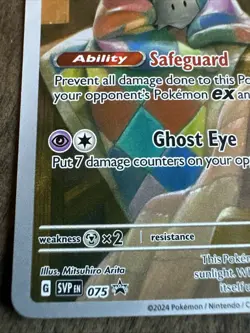 Pokemon TCG Mimikyu 075 SV Black Star Promo Not Sealed Paldean Fates Full Art - Image 3