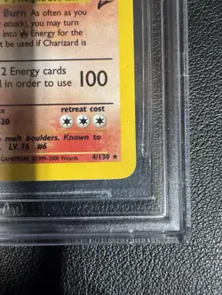2000 Pokemon Base Set 2 Charizard Holo #4 BGS 9 w/ Subgrades - Epic Wing Swirl - Image 5