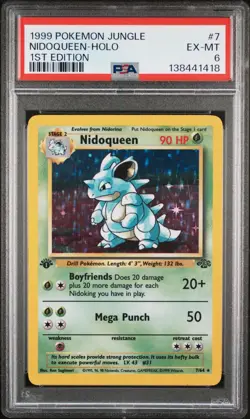 Nidoqueen: 1999 Pokemon Jungle 1st Edition Holographic #7 - PSA 6 - Image 2