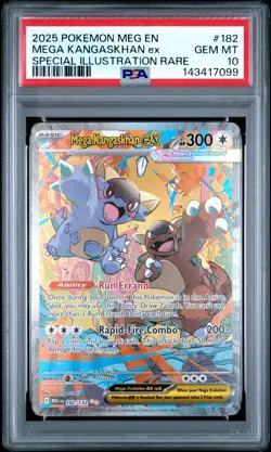 2025 POKEMON MEG EN-MEGA EVOLUTION #182/132 MEGA KANGASKHAN EX PSA 10 - Image 1