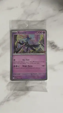 Pokemon Xerneas Mega Evolution 064/132 Rare Stamped Cosmo Holo Basic 120 HP - Image 1