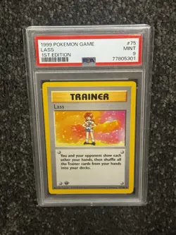Pokemon Lass 1st Edition Base Non Holo Psa 9 #75 - Image 1