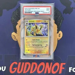 PSA 9 MINT 2025 Pokemon Prismatic Evolutions JOLTEON #029 Master Ball Reverse - Image 1