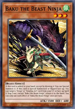 Baku the Beast Ninja - DABL-EN017 Super Rare | Yu-Gi-Oh! Card - Image 1