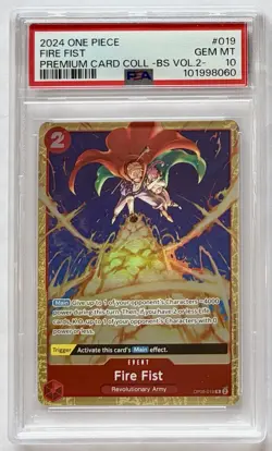 2024 ONE PIECE - Fire Fist #OP05-019 Premium Card Best Selection Vol. 2 PSA 10 - Image 1