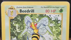 Pokemon Beedrill 80 HP Rare Base Set Shadowless 17/102 Regular Wizards Card 1999 - Image 2