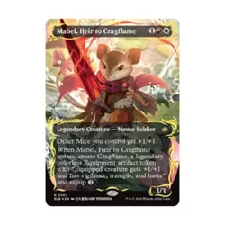 WotC Bloomburrow Mabel, Heir to Cragflame (Borderless) (Raised Foil) (R) ( NM - Image 1