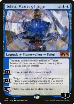 X 1 Teferi, Master of Time NM-M M21 075 MTG Magic The Gathering - Image 1