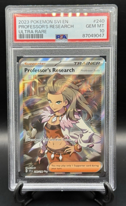 2023 Pokemon Scarlet & Violet # 240 Professor’s Research Ultra Rare PSA 10 Gem - Image 3