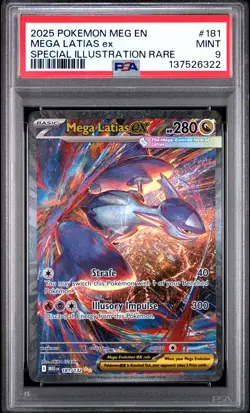 2025 Pokemon Mega Evolution #181 Mega Latias Ex - PSA 9 - Image 1