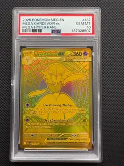 Mega Gardevoir ex Gold HR - Pokemon Mega Evolution- 187/132 - PSA 10 Gem Mint - Image 1