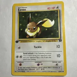 Pokemon TCG Eevee Team Rocket 1st Edition 40 HP Uncommon 55/82 - Image 1