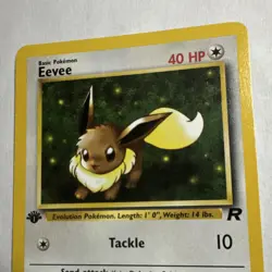 Pokemon TCG Eevee Team Rocket 1st Edition 40 HP Uncommon 55/82 - Image 2