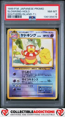 1999 Pokemon Japanese Promo Slowking Holo Southern Island-T.I. PSA 8 - Image 1