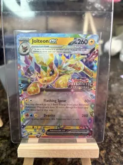 Jolteon ex Stamped Prismatic Evolutions Holo Promo 030/131 260 HP EX Pokemon TCG - Image 1