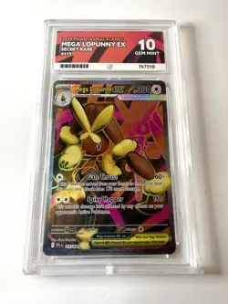 ACE 10 Mega Lopunny EX 115/094 Phantasmal Flames UR Full Art Pokemon Graded Mint - Image 1