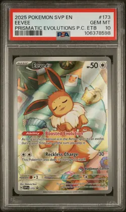 2025 POKEMON SVP EN-SV BLACK STAR PROMO #173 EEVEE PSA 10 - Image 1