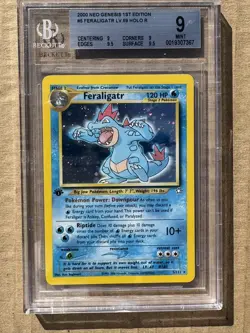 2000 Pokemon Neo Genesis 1st Edition Feraligatr #05 Holo BGS 9 - Image 1