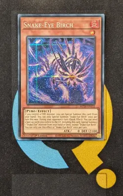 MP24-EN112 Snake-Eye Birch Prismatic Secret Rare 1st Edition YuGiOh - Image 1