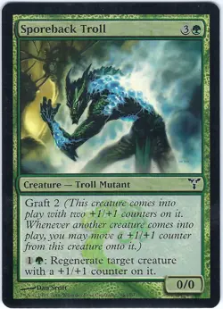 FOIL Sporeback Troll Dissension Common – MTG Magic the Gathering Card - Image 1