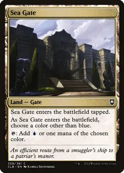 (4x FOIL) SEA GATE - CL: Baldur's Gate – MTG Magic the Gathering Card - Image 1