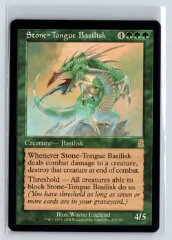 (2x) STONE-TONGUE BASILISK - Odyssey – MTG Magic the Gathering Card - Rare - Image 1